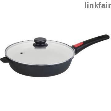 Aluminium naczyń non-stick Pan z hartowanego pokrywy