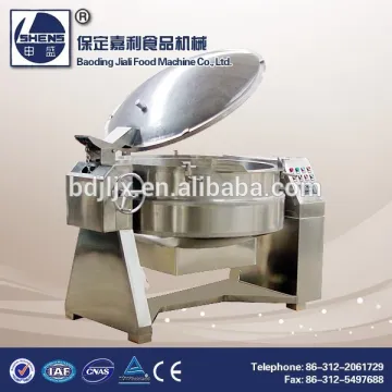 Steam tilting braising pan with mixing