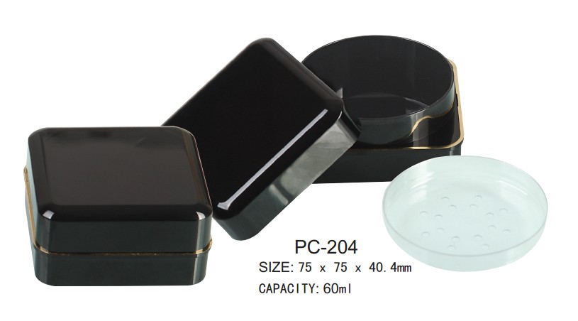 empty square cosmetic loose powder case