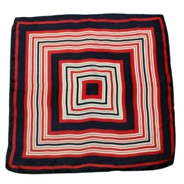 Double Sided Printed Satin Silk Scarf for Women