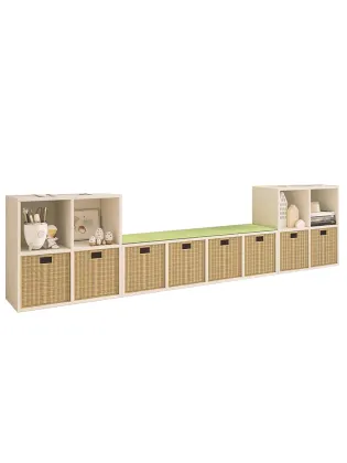 Solid Wood Kids Storage Cabinet & Bookcase - Factory Customization Contemporary Design