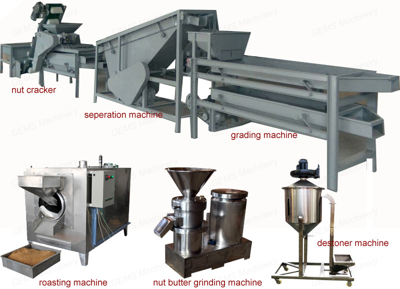 400kg/h Macadamia Nut Cracker Cracking Machine