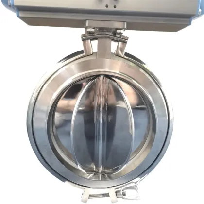 DN250 Food Grade Sanitary Manual Powder Butterfly Valve Stainless Steel Gripple Handle
