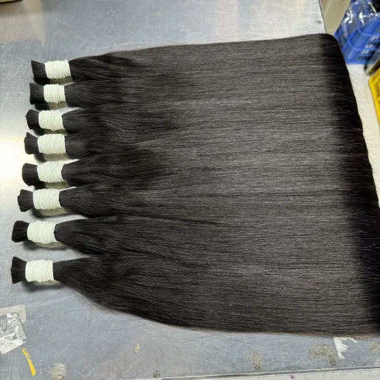 100% Brazilian Human Virgin Hair Bulk Bundle - Natural Extensiones for Women