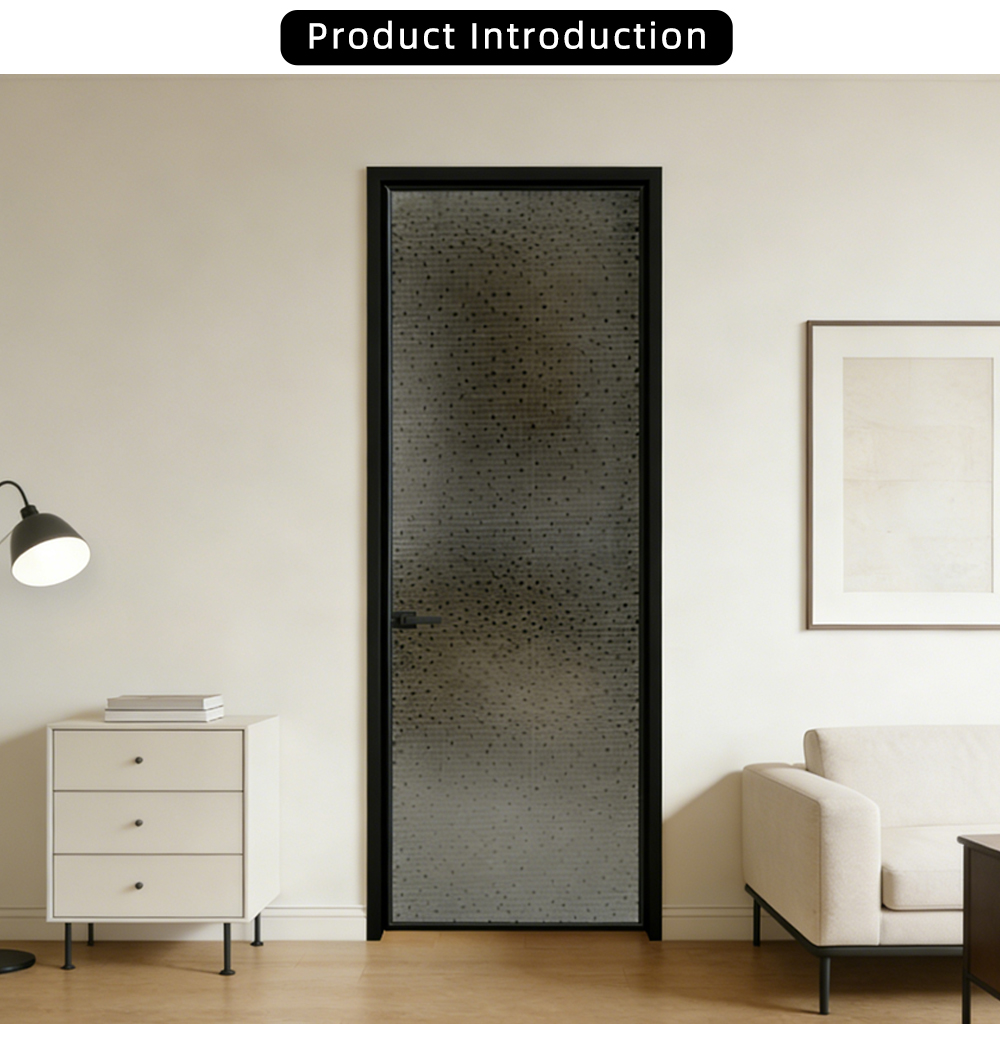 Grey grid side-hung door YJ-R040 X
