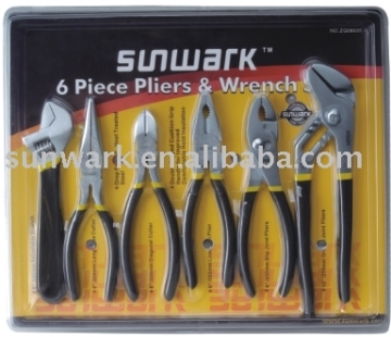 6pcs Pliers &amp; Wrench Set