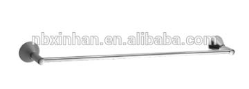 New design bathroom wall fitting accessories chrome plating zinc alloy single towel bar with cone base