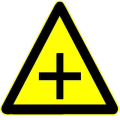 Προσαρμοσμένο τρίγωνο κίνδυνο προειδοποιητικά σημάδια ασφαλείας κατόπιν αιτήματος