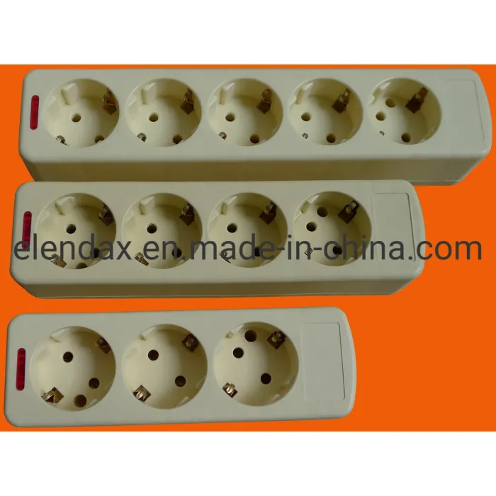 Soket Ekstensi Gaya Eropa dengan Grounding (E9000E)