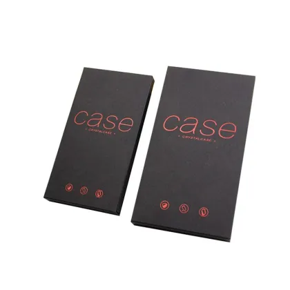 Black Cardboard Mobile Phone Case Packaging Box