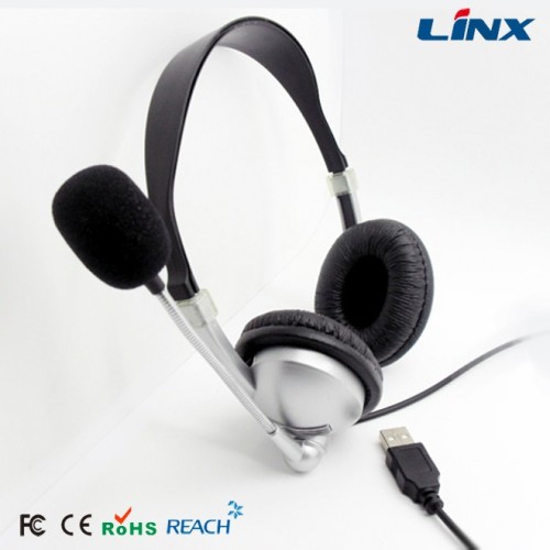 Call Center Headset Flexible Headphones with Mic