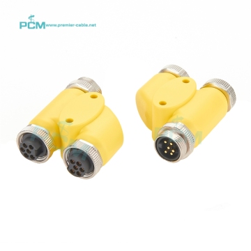 IP67 2 Way H-Splitter Mini-C 6 Position CANOpen Distributor for Fieldbus 7/8