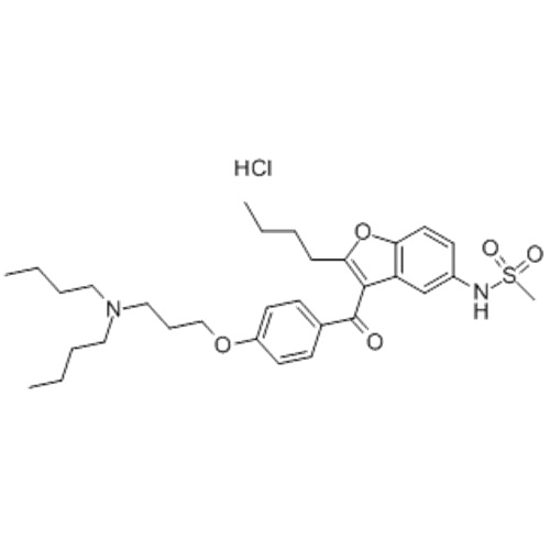 Methanesulfonamide,N-[2-butyl-3-[4-[3-(dibutylamino)propoxy]benzoyl]-5-benzofuranyl]-,hydrochloride (1:1)  CAS 141625-93-6