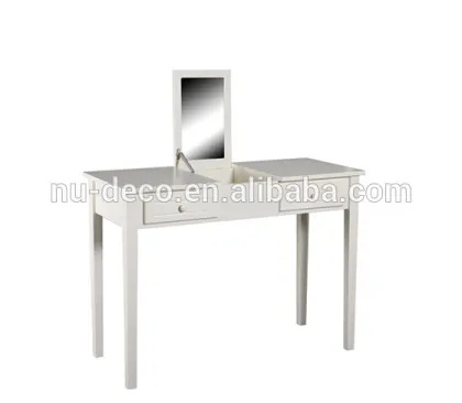 Modern wood dressing table with mirror