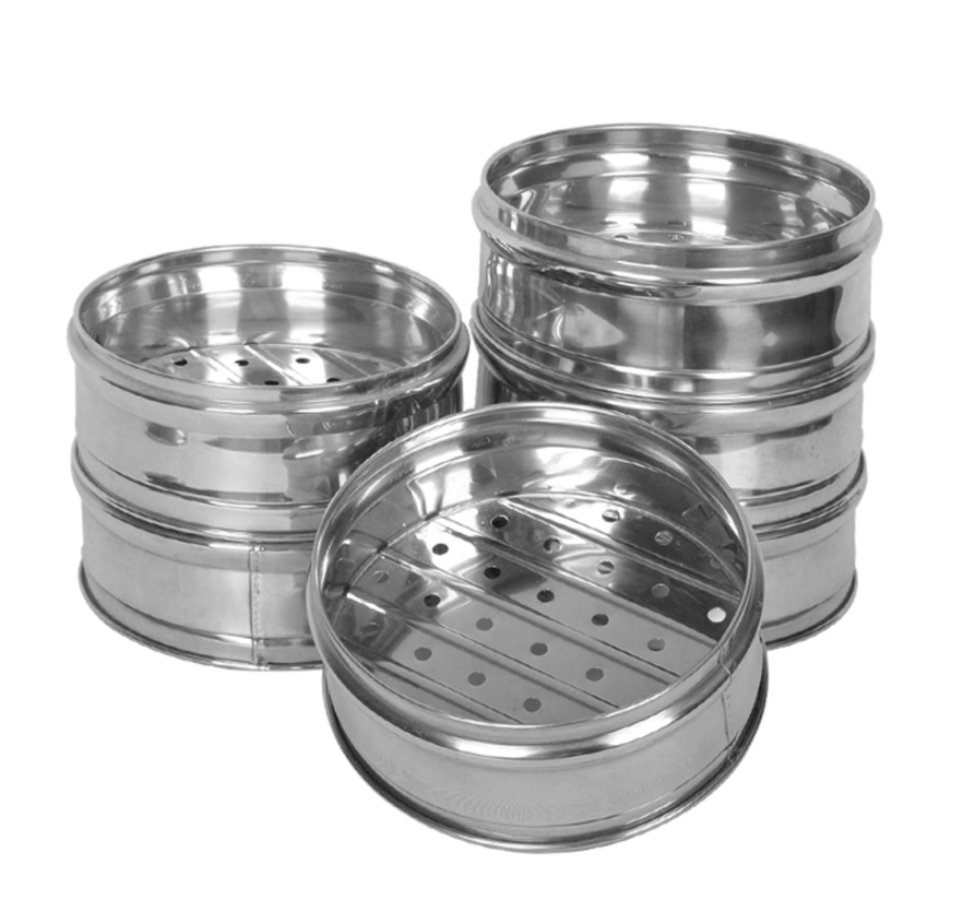 Multilayer stainless steel steamer with lid