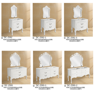 Thailand/Africa Oak Wood Veneer Bathroom Vanity Cabinet, Handmade Wood Cabinet Small Drawer