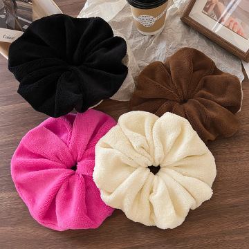  Oversize Towel Scrunchies - XXXL Hair Ties with Pillow Plush Rope