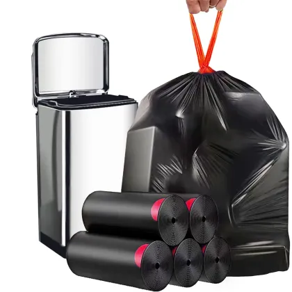 Tall Kitchen Scented Garbage Bags with Drawstrings for Strong Cabinet Doors