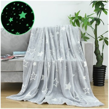 Glow In The Dark Blanket Fun Cozy Fleece Throw Blanket Made From Plush Polyester Soft Glow In Dark Blanket