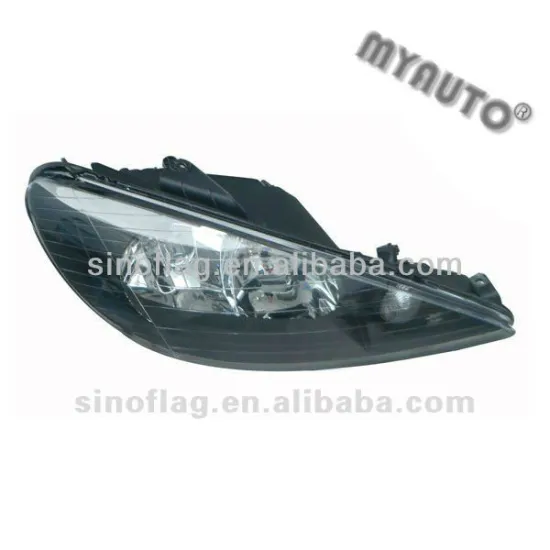 100% NEW LED Auto Head Lamp for PEUGEOT 206 - Black