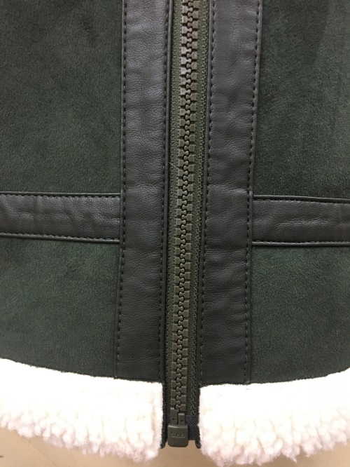 Jaqueta de moto shearling de couro falso