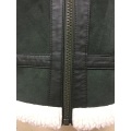 Giacca da moto in shearling ecopelle