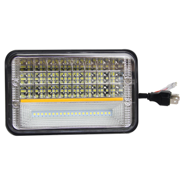 Wholesale 135W LED Headlight Truck Light 4x6 inch Orange Angel Eye DRL