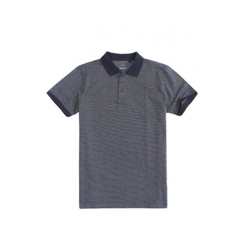 Men's Poly Cotton Jacquard Golfers MEN'S KNIT FASHION RIB COLLAR POLO Factory