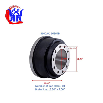 Used Truck Brake Drums Rear for Heavy Trucks - 3600A