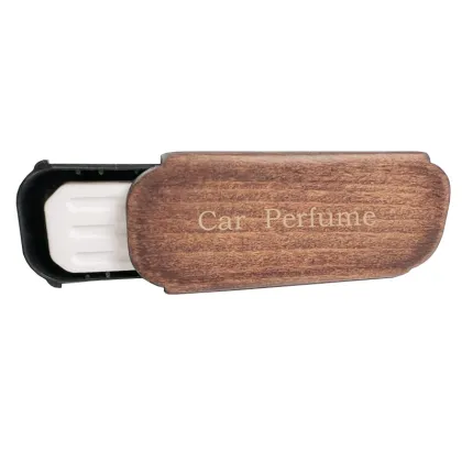 Creativity Lasting Light Fragrance Walnut Solid Wood Car Air Outlet Aromatherapy
