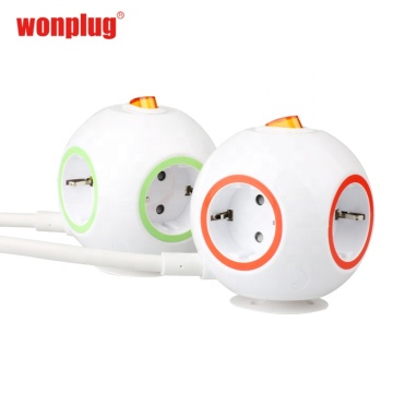 Sutales de enchufe múltiples al por mayor de precio: Alemania Desk Power Socket Extensión de 4 vías Euro Power Strip con cable de 1,5 m