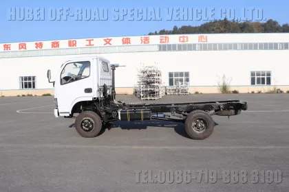 Four wheel drive Dongfeng DFAC single-row off -rand chassis, Four drive Dongfeng light truck chassis