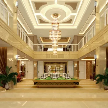 Luxury Lobby Hotel Glass Led Chandelier Pendant Light