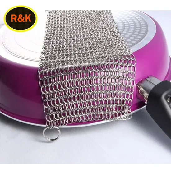 Food grade Stainless steel cast Iron chain mail cleaner