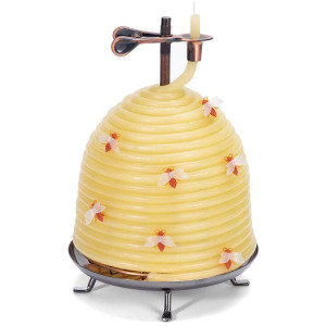 120-Hour Beehive Natural Beeswax Candles with Bees