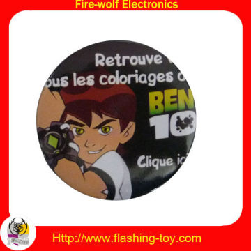 Eco-friendly Promotional Tin / Plastic / Metal Pin, Button 3d Flashing Badge (customized)