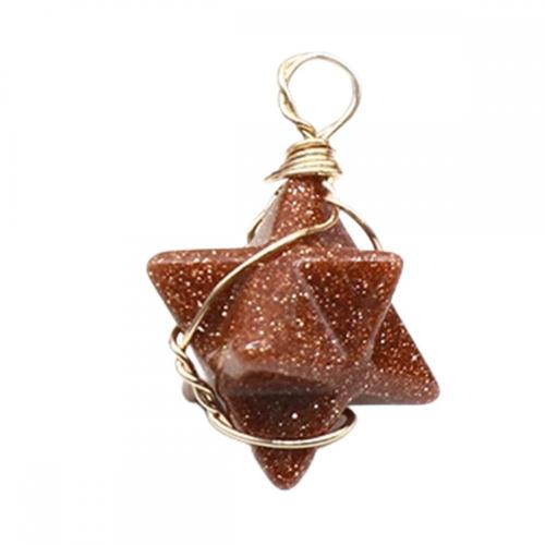 Green Aventurine Merkaba Star Pendants for Necklace Jewelry