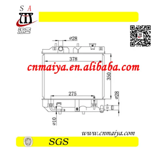 B5D8-15-200A radiator of car spare parts