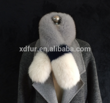 Winter warm fox fur scarf plus long fur collar shawl l thick warm fur fur real hair