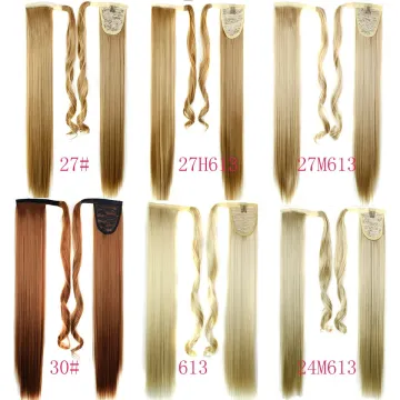 wholesale drawstring clip in ponytail 24'' 120g silky straight wave wrap around synthetic ponytail hair extensions