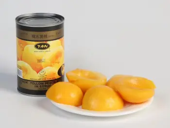 canned peches in srup half