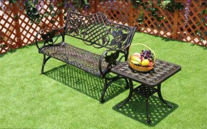 Antique Vintage Cast Aluminum Outdoor Patio Garden Benches and Furniture