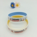 Màu tráng Silicone Wristbands