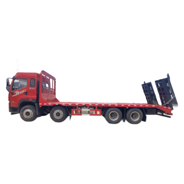 FAW Flatbed Transport Truck with Folding Hydraulic Ladder and Super Large Load Capacity