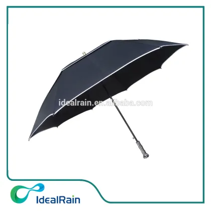 black and white striped rainproof and sunproof umbrella