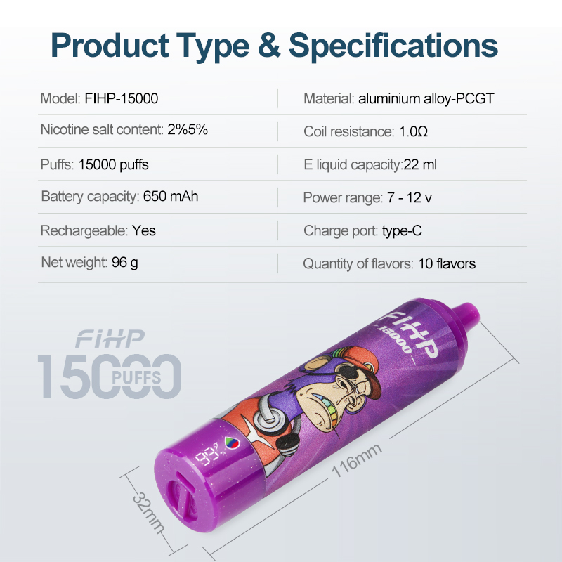 FIHP 15000 puffs vape