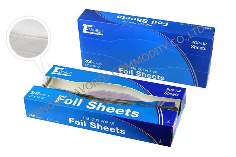 Hojas emergentes de papel de aluminio en relieve en forma de diamante