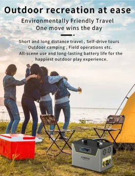 Outdoor All Power Supply Solar Generator 600W - 1700W Camping LiFePO4 Portable Power Station with Inverter
