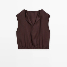 Women's casual simple commuting style V-neck sleeveless shirt