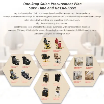 Wholesale Luxury Vintage Belmont Red Barber Chair